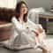 Silk Satin Couples Pajama Set Luxury Long Sleeve Button Down Sleepwear For Women And Men 6