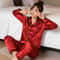 Silk Satin Couples Pajama Set Luxury Long Sleeve Button Down Sleepwear For Women And Men 14