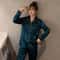 Silk Satin Couples Pajama Set Luxury Long Sleeve Button Down Sleepwear For Women And Men 19