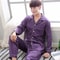 Silk Satin Couples Pajama Set Luxury Long Sleeve Button Down Sleepwear For Women And Men 25
