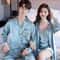 Luxury Silk Satin Couples Nightwear Set Women Sexy Nightdress With Men Long Sleeve Pants Robe Sle 4
