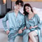 Luxury Silk Satin Couples Nightwear Set Women Sexy Nightdress With Men Long Sleeve Pants Robe Sle 5