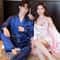 Luxury Silk Satin Couples Nightwear Set Women Sexy Nightdress With Men Long Sleeve Pants Robe Sle 18