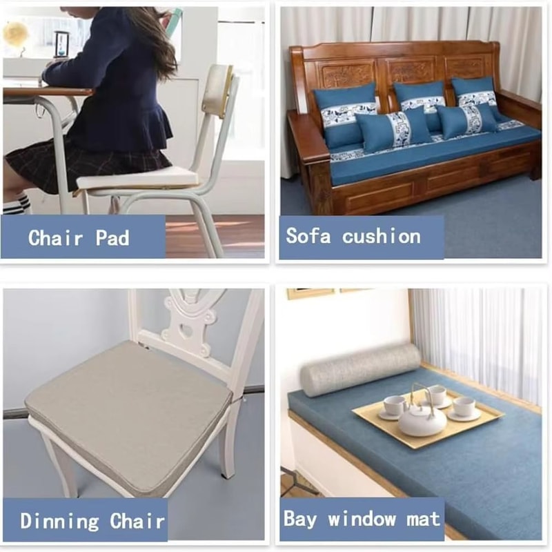 Custom High Density Foam Cushion Pad Pink Upholstery Replacement Foam For Window Seat Sofa Mattres 5