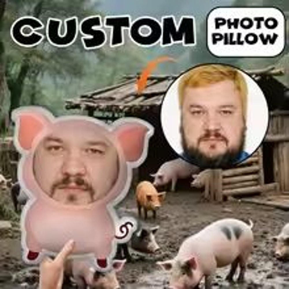 Personalized Pink Pig DoubleSided Printed Cushion Fun Face Pillow And Seat Cushion Gift 3