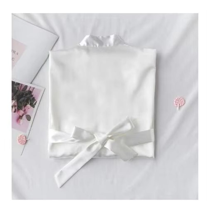 Elegant Floral Bridal Robe For Bride And Bridesmaids Short Kimono Sleepwear 27