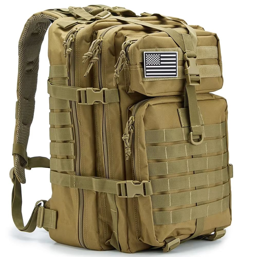 45L Tactical Outdoor Backpack With MOLLE EDC System For Travel Hiking Camping And School 0