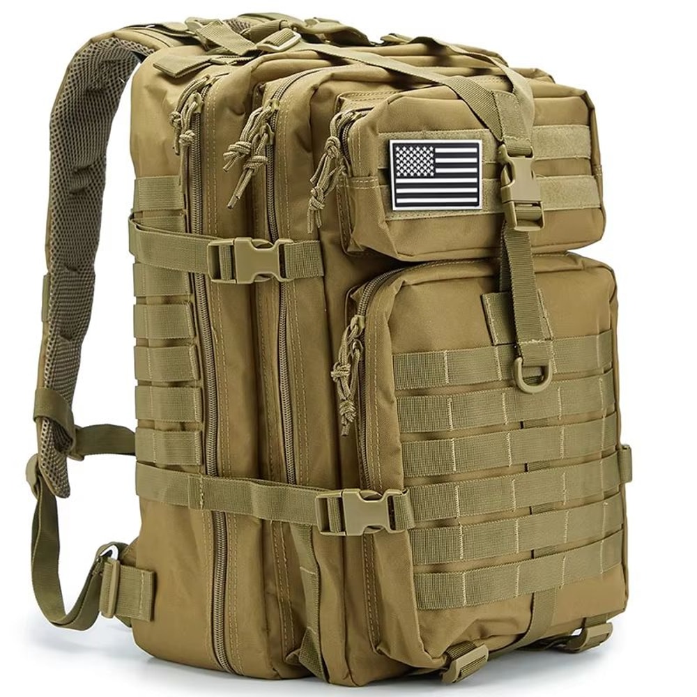 45L Tactical Outdoor Backpack With MOLLE EDC System For Travel Hiking Camping And School 2