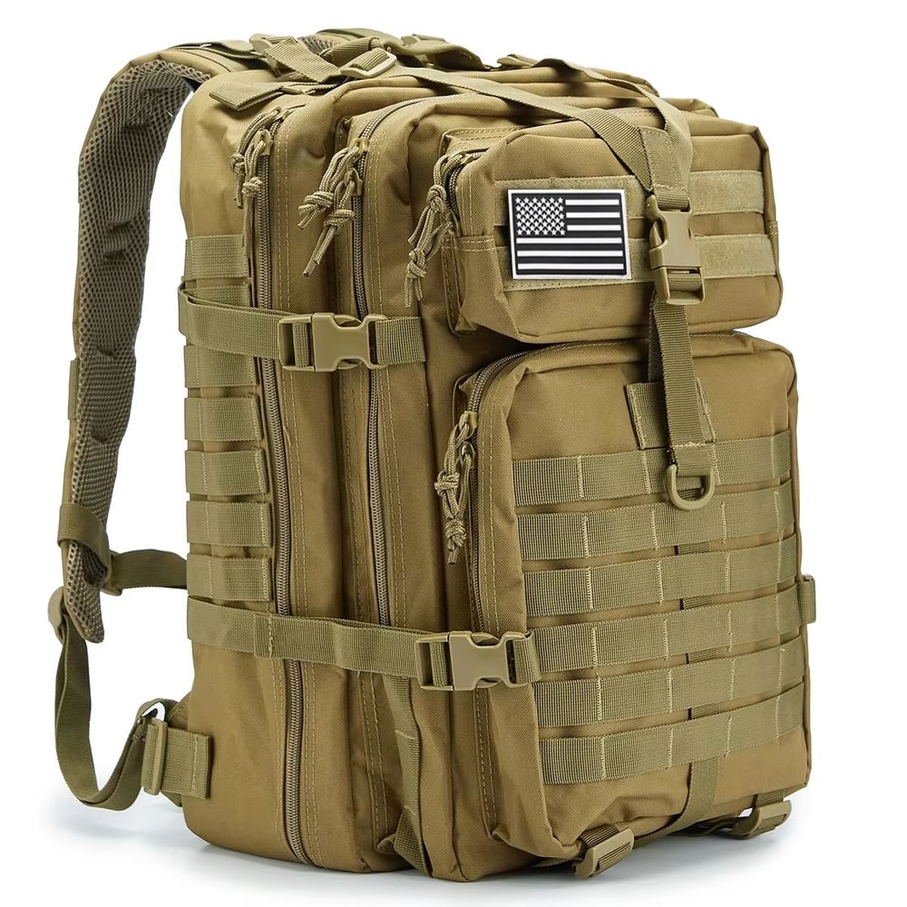 45L Tactical Outdoor Backpack With MOLLE EDC System For Travel Hiking Camping And School 8