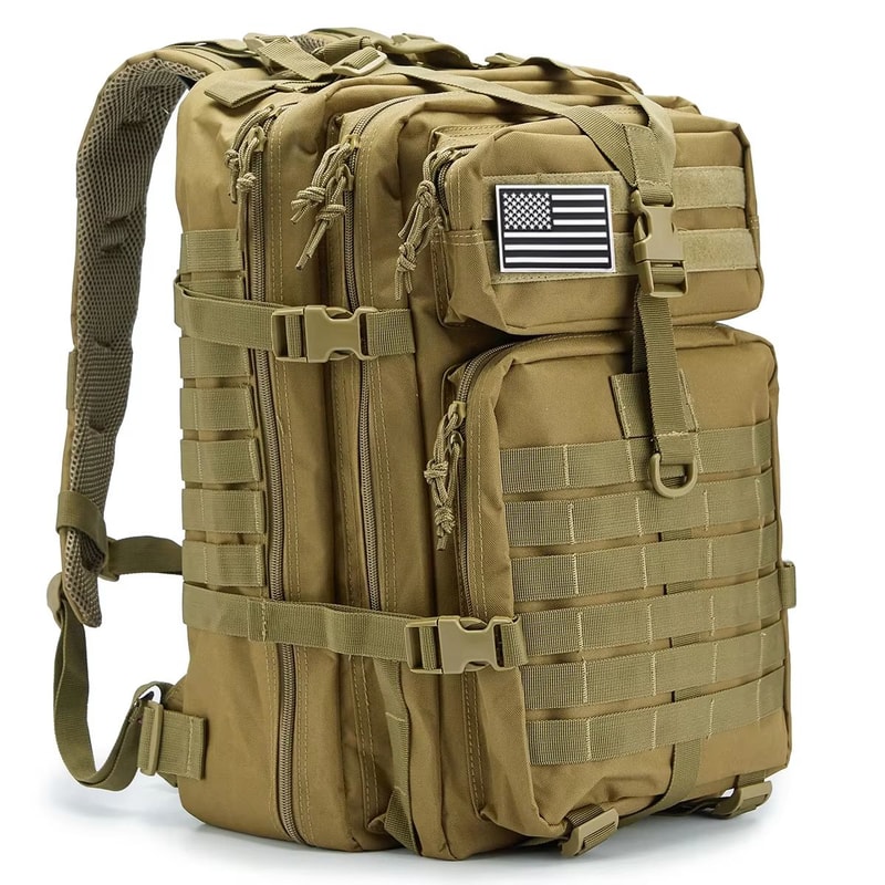 45L Tactical Outdoor Backpack With MOLLE EDC System For Travel Hiking Camping And School 8