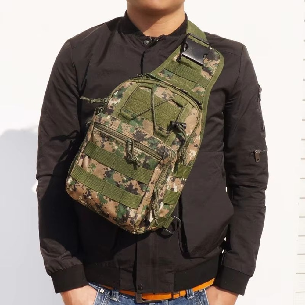 Tactical Chest Bag For Men Waterproof EDC Shoulder Sling Pack For Outdoor Hiking And Hunting 16