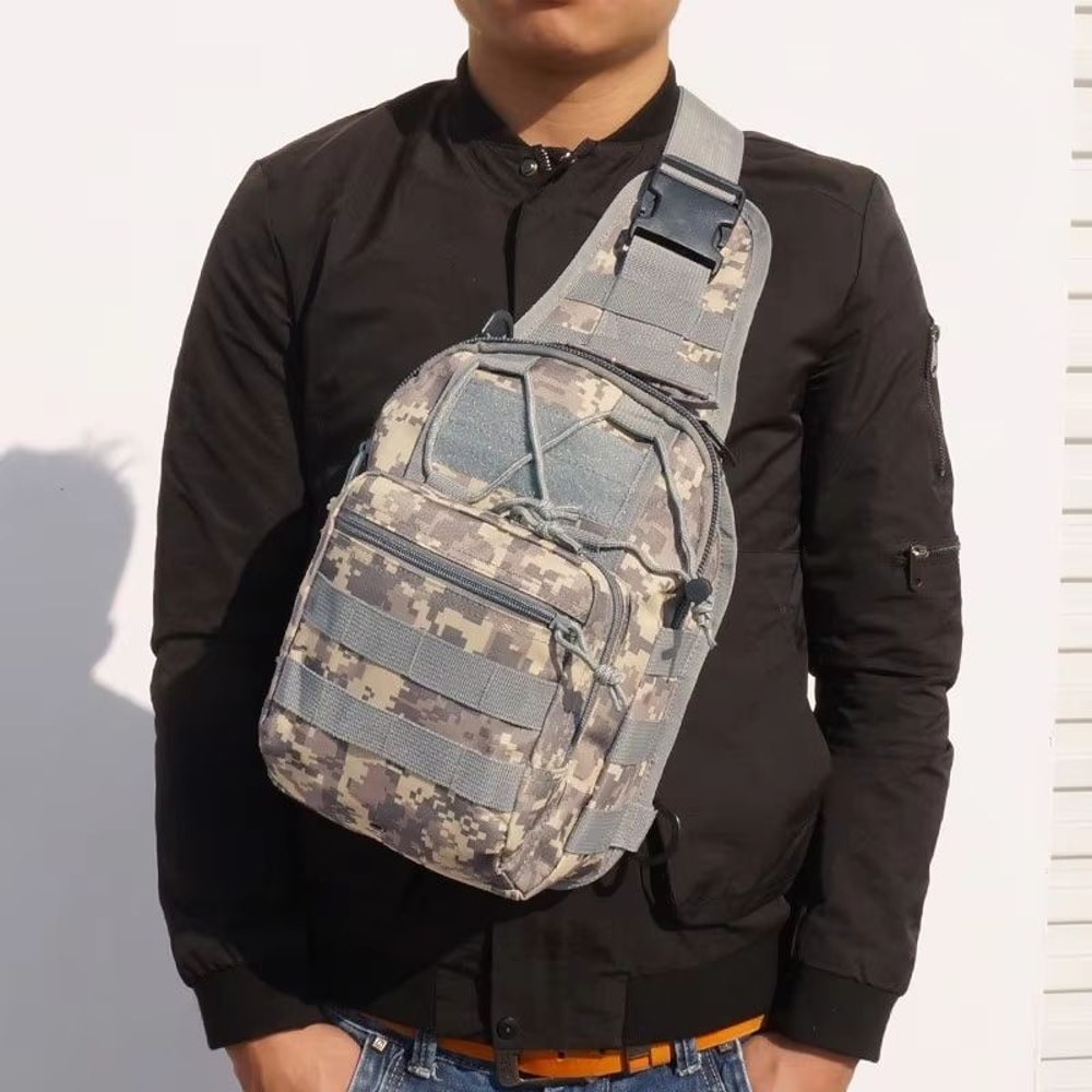 Tactical Chest Bag For Men Waterproof EDC Shoulder Sling Pack For Outdoor Hiking And Hunting 18