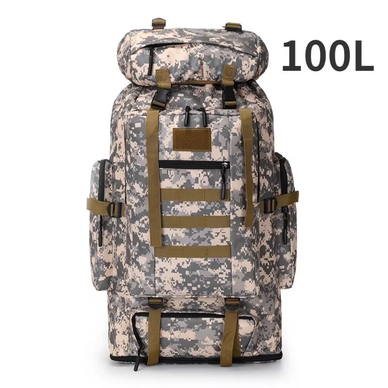 80L 100L Mountaineering Backpack Tactical Large Capacity Rucksack For Hiking Camping And Travel 13