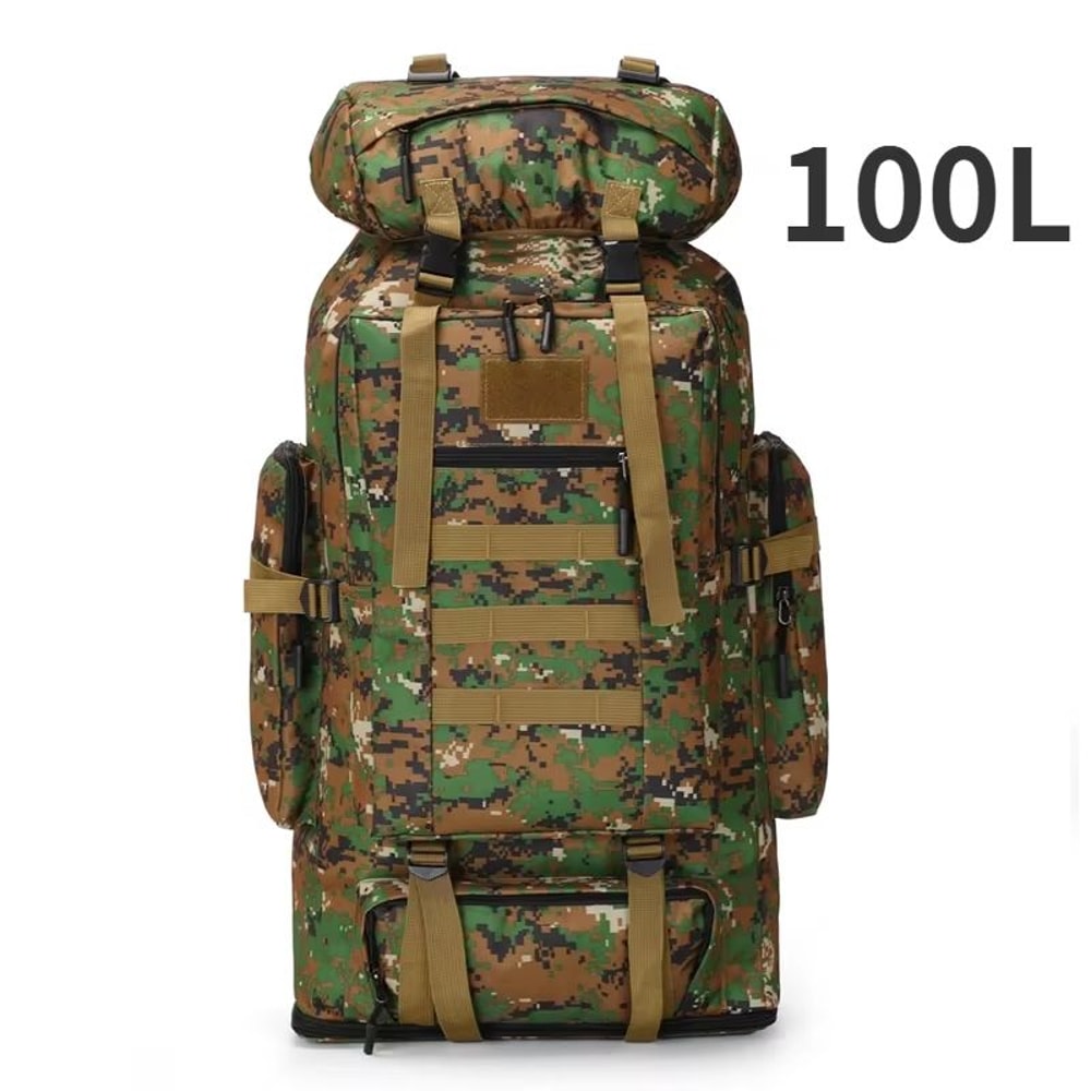 80L 100L Mountaineering Backpack Tactical Large Capacity Rucksack For Hiking Camping And Travel 17
