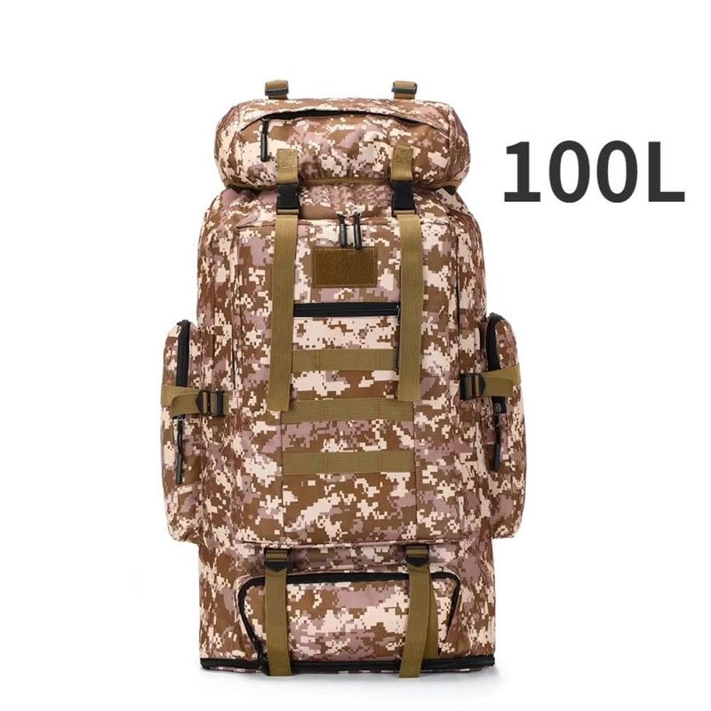 80L 100L Mountaineering Backpack Tactical Large Capacity Rucksack For Hiking Camping And Travel 19