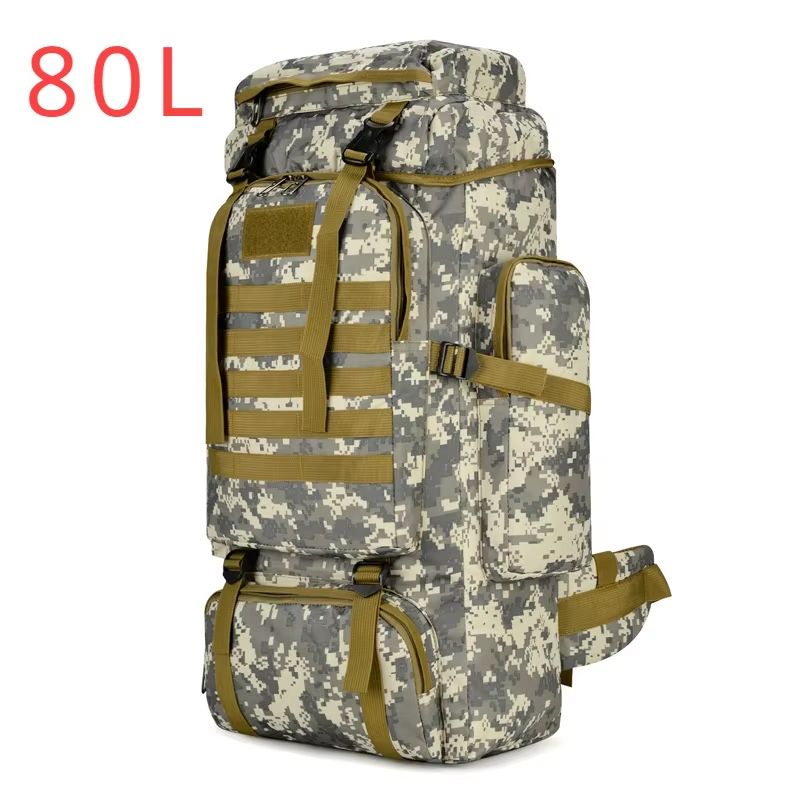 80L 100L Mountaineering Backpack Tactical Large Capacity Rucksack For Hiking Camping And Travel 7