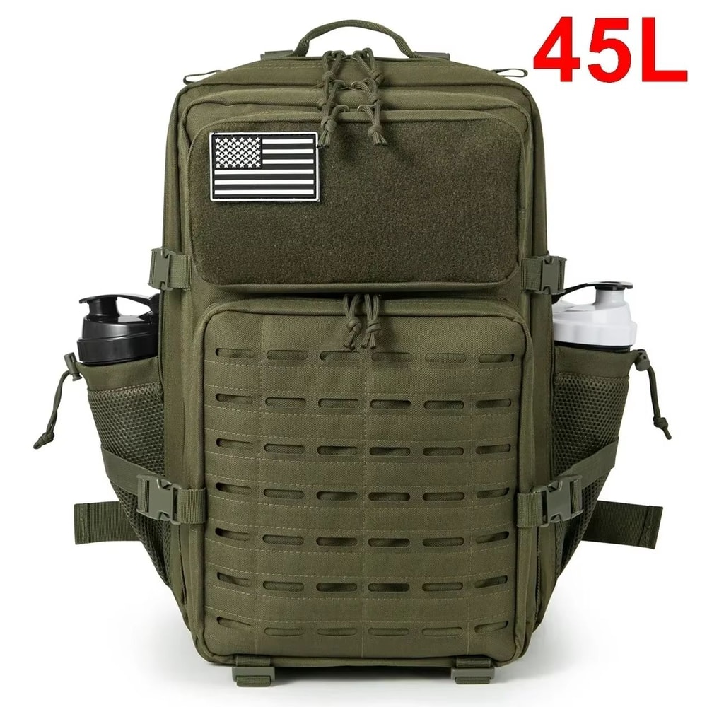 25L45L Tactical LaserCut MOLLE Outdoor Backpack With Dual Cup Holders 12