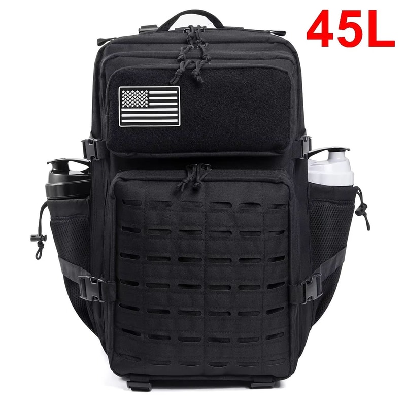 25L45L Tactical LaserCut MOLLE Outdoor Backpack With Dual Cup Holders 16