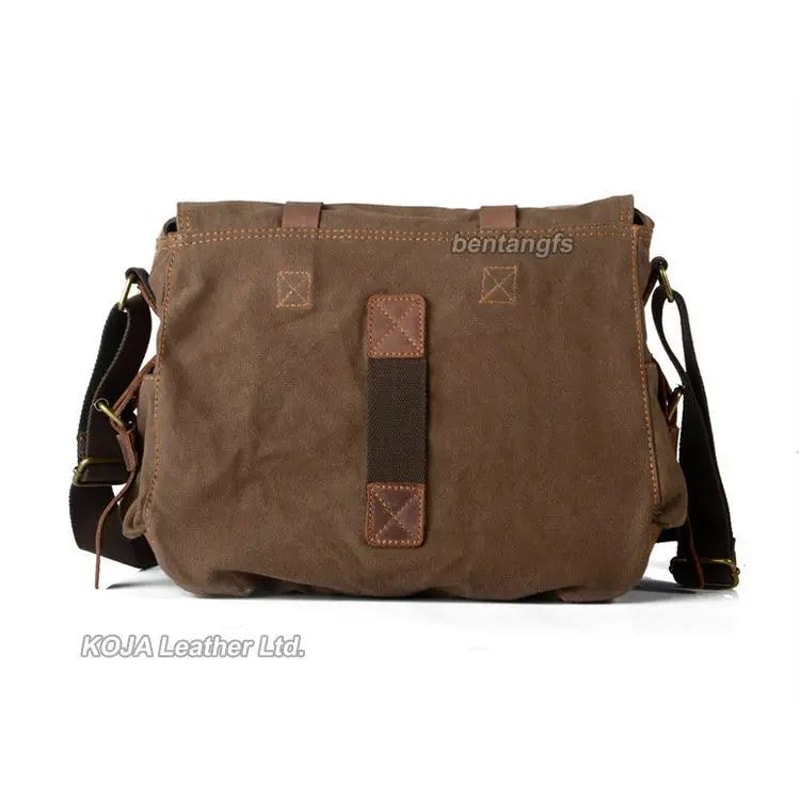 I AM LEGEND Canvas And Genuine Leather Mens Messenger Bag 3