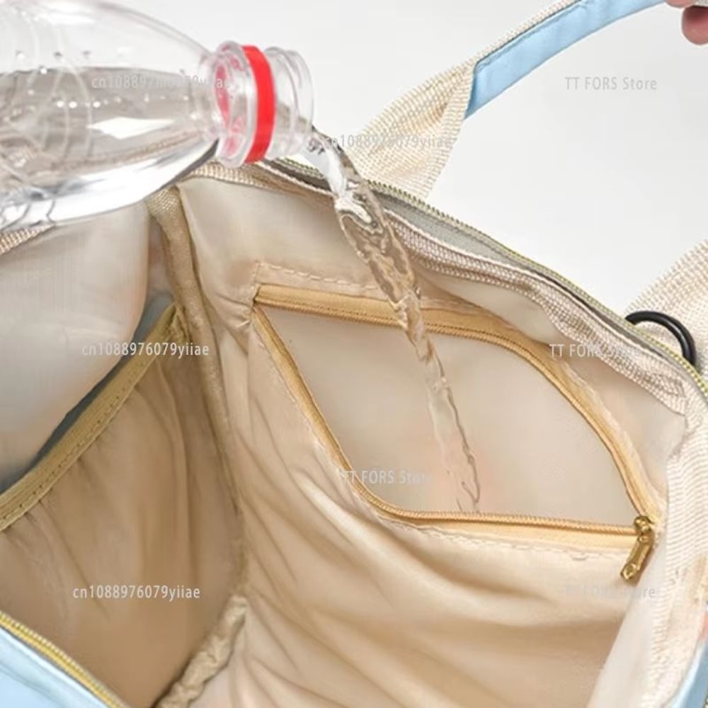 Cartoon Capybara Lightweight Insulated Diaper Backpack For Baby Care 2