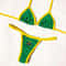 Brazil Flag Embroidery Contrast Bikini Set Women Swimwear 0