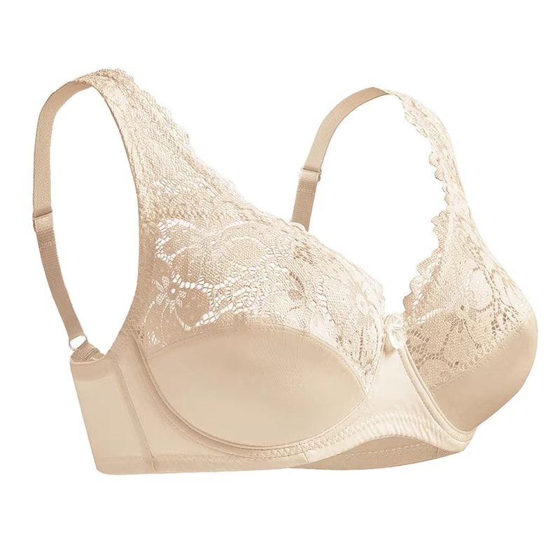 Floral Lace Plus Size Underwire Bra For Women 8