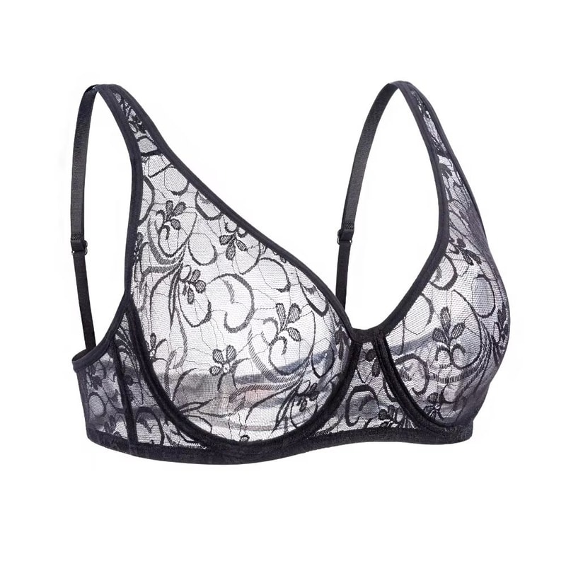 Lace Embroidery Underwire Bra For Women AD Cup 5