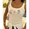 Shiny Embroidered Pearl Beaded Crop Tank Top For Women 7