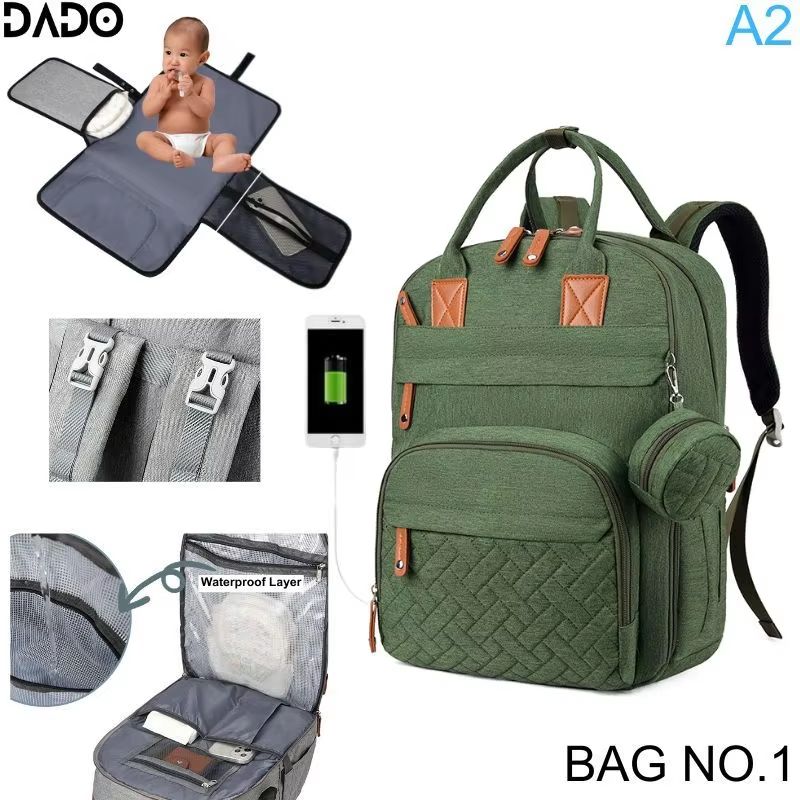 Waterproof Large Capacity Diaper Bag Backpack With Changing Station For Moms 9