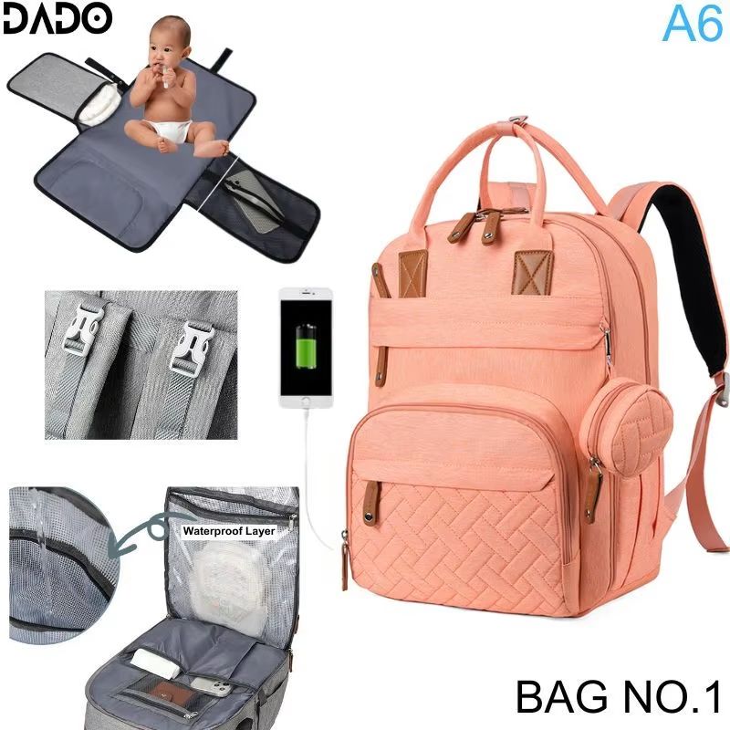 Waterproof Large Capacity Diaper Bag Backpack With Changing Station For Moms 10