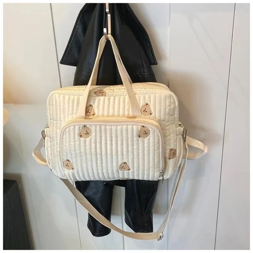 Floral Embroidered Large Mommy Diaper Handbag Crossbody Bag 5