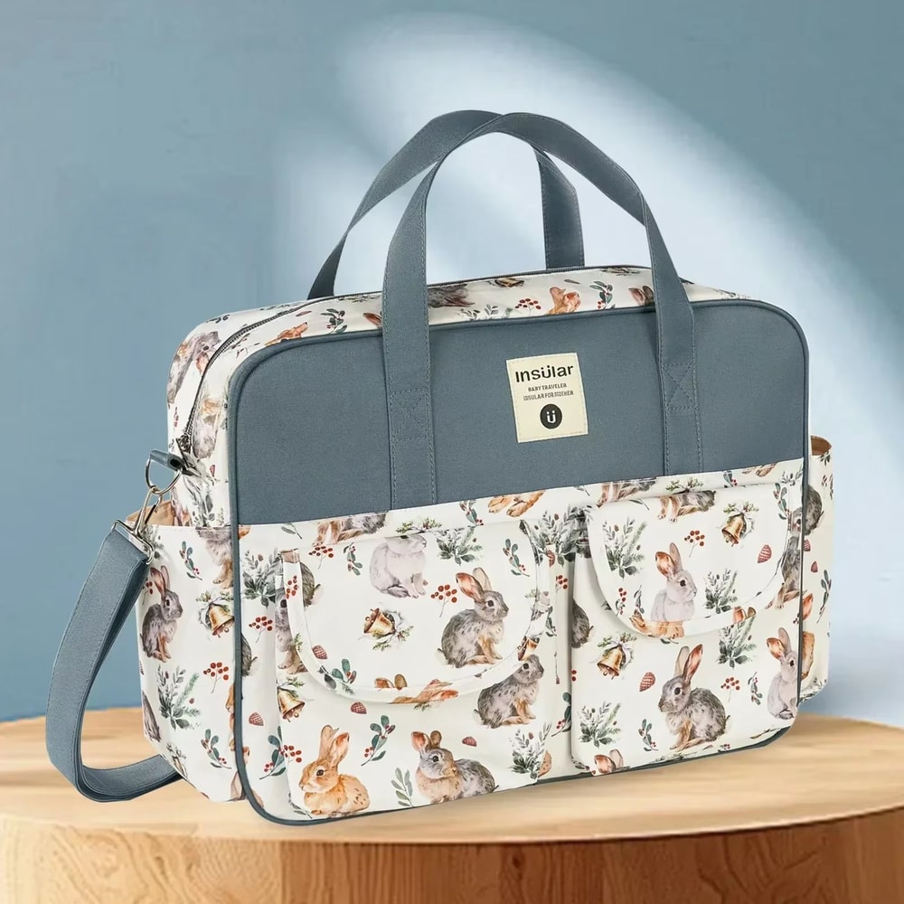 Large Capacity Waterproof Mommy Diaper Bag Messenger Crossbody Tote 9