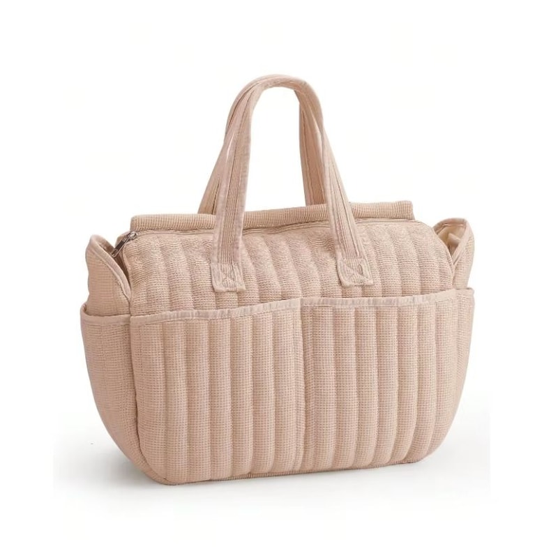 Solid Waterproof MultiFunctional Diaper Backpack Tote For Moms 8