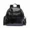 PU Black Waterproof Large Capacity Diaper Bag Backpack For Moms 9