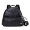 PU Black Waterproof Large Capacity Diaper Bag Backpack For Moms 7
