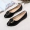 Modern Minimalist SquareBuckle Leather Flats For Women 4