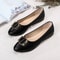 Modern Minimalist SquareBuckle Leather Flats For Women 7