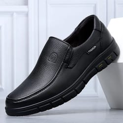 genuine leather men's handmade casual walking shoes