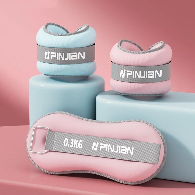 Soft Sand Adjustable Ankle Weights 2Pack For Yoga Running And Strength Training 0