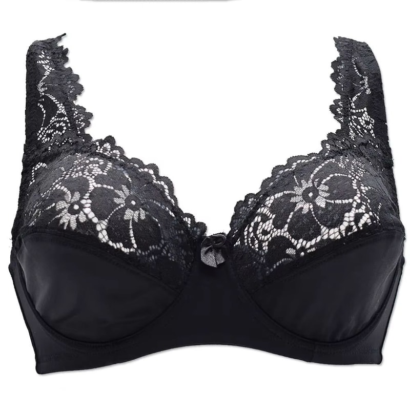 Embroidered Floral Lace Bra Plunge Underwire Lingerie For B To F Cups 6