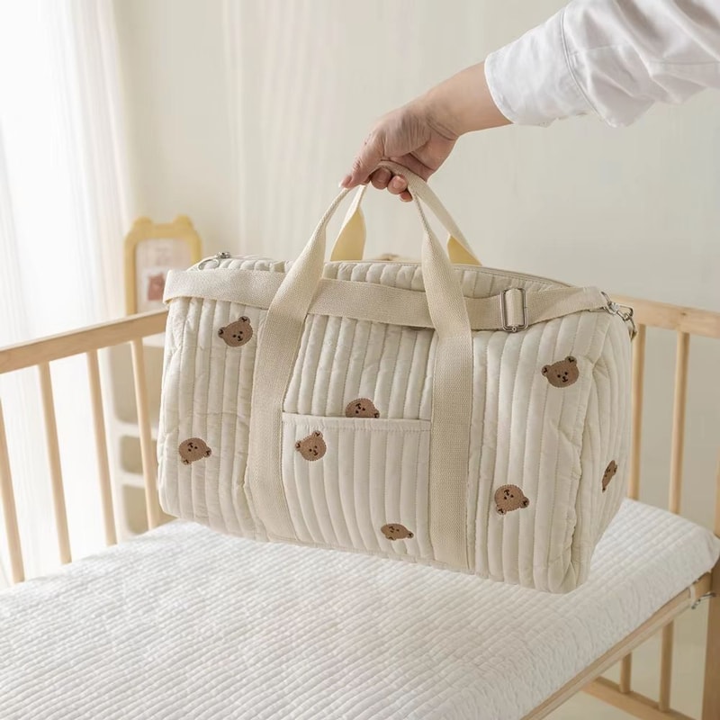 Little Bear Embroidered Handheld And Shoulder Tote Bag 2