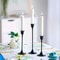 Vintage Metal Tabletop Candle Holders Set Of 3 Elegant Wedding Decor 2