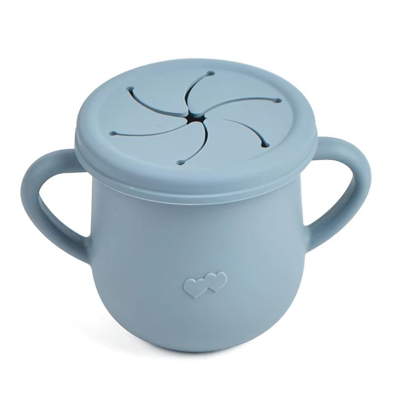 676 Fl Oz Silicone Kids Snack Cup With Lid BPA Free Baby Sippy Cup Silicone Food Storage Box 17