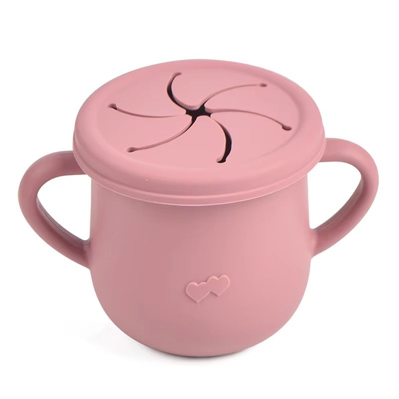 676 Fl Oz Silicone Kids Snack Cup With Lid BPA Free Baby Sippy Cup Silicone Food Storage Box 6