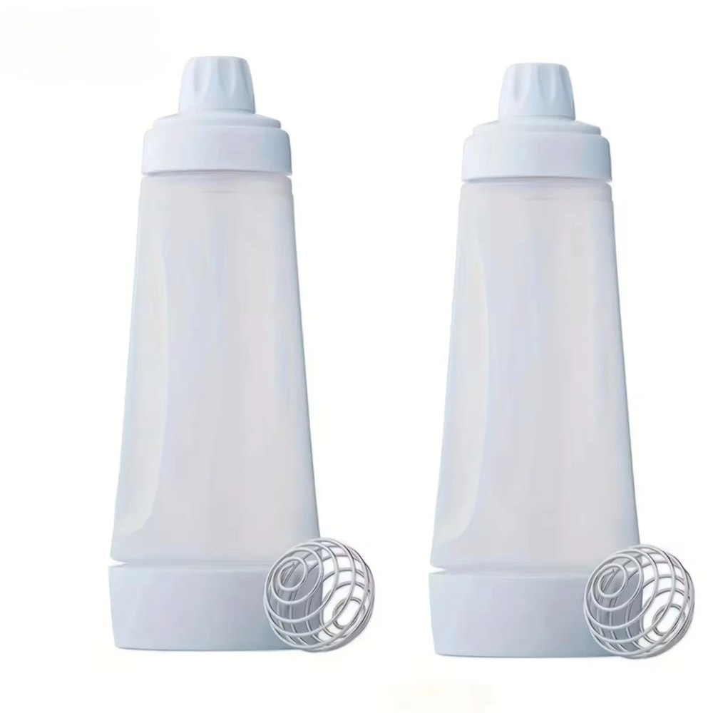 Large Capacity HandCrank Batter Shaker Cup Kitchen Mixer Bottle Batter Dispenser 7