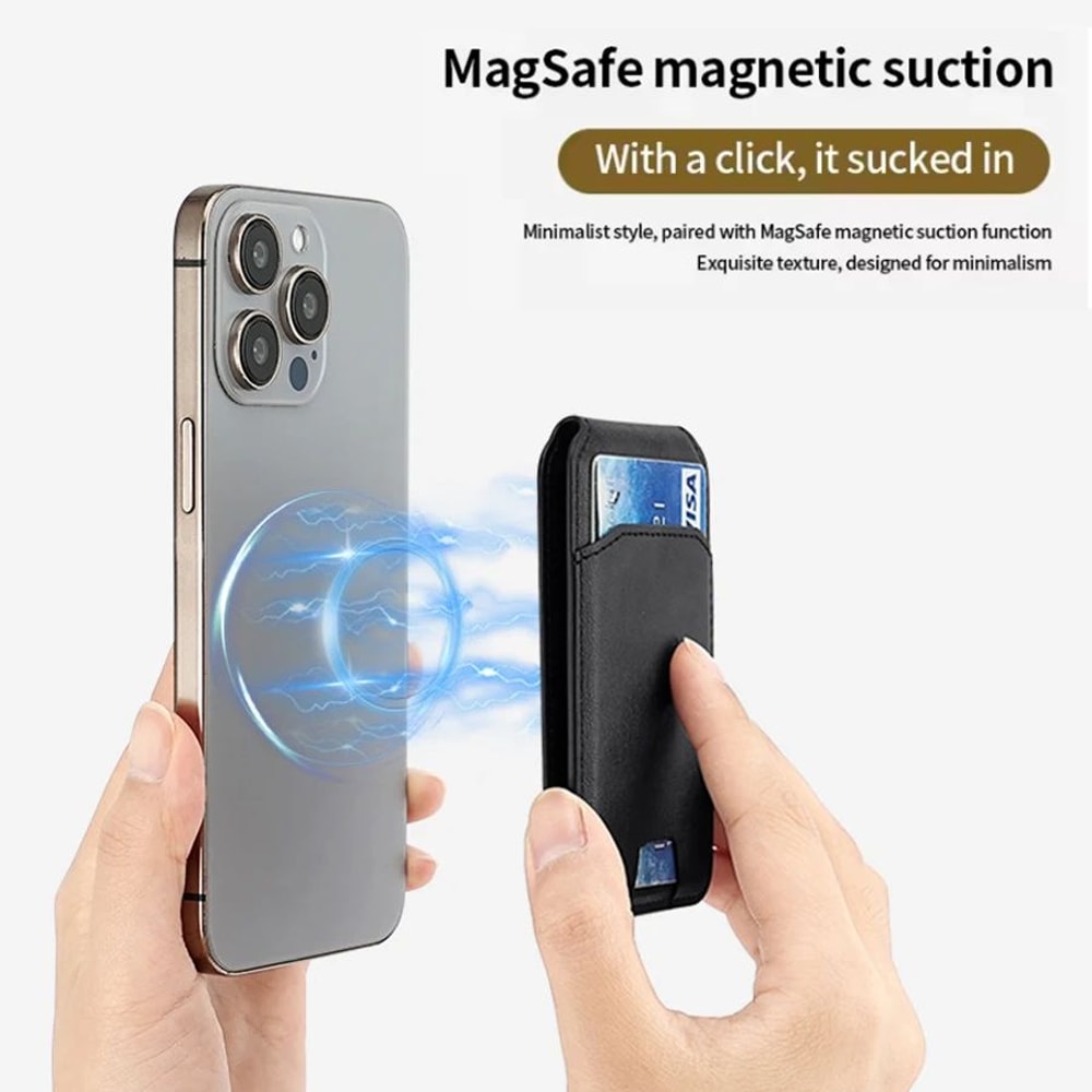 PU Leather Magnetic Card Holder Phone Case With Integrated Kickstand Magnetic Card Holder Phone S 2
