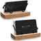Premium Recycled Wood Metal Business Card Holder Desk Organizer Business Card Display Stand 0