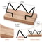 Premium Recycled Wood Metal Business Card Holder Desk Organizer Business Card Display Stand 5