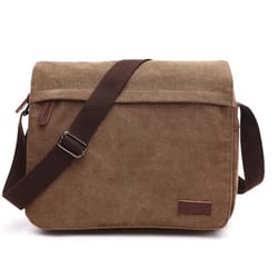 vintage canvas messenger bag with buckle – casual shoulder bag & canvas satchel for men