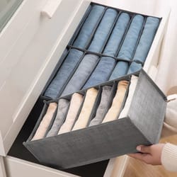 denim & sweater storage organizer bag – home storage container & clothes sorting box